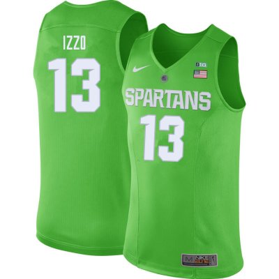 Men Steven Izzo Michigan State Spartans #13 Nike NCAA 2020 Green Authentic College Stitched Basketball Jersey HF50U87QF